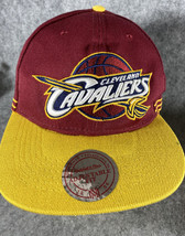 Cleveland Cavaliers Hat Cap Snapback Mens White Red One Size Mitchell &amp; Ness NBA - £12.53 GBP