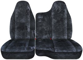 Fits Chevy Colorado 60-40 Front Bench Seat Cover 2004-2012 Charcoal Camo - $89.99