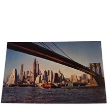 Postcard Brooklyn Bridge Spanning The East River New York Chrome Unposted - £5.34 GBP