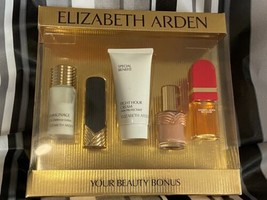 VTG NIB Elizabeth Arden 5pc Gift Beauty Bonus Set Red Door Lipstick Lotion Cream - £33.00 GBP