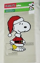 Peanuts Santa Snoopy Ringing Bell Christmas Window Cling - £3.90 GBP