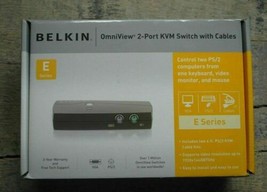 Belkin OmniView 2-Port KVM Switch with Cables E-Series New - £20.62 GBP