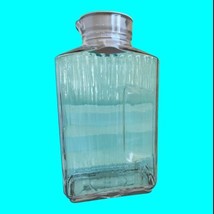 Anchor Hocking Glass Refrigerator Jar Juice Water Pitcher Carafe White Stopper - £13.02 GBP