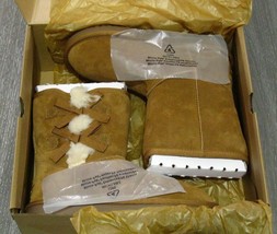 KOOLABURRA by UGG Victoria Short Boot Chestnut Bows Kids Size 2 NEW w/Box - £46.85 GBP