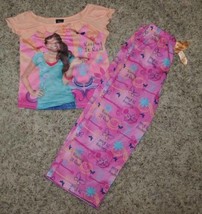 Girls Pajamas Disney Hanna Montana Summer 2 Pc Short Sleeve Shirt Pants-sz 4/6 - £10.28 GBP