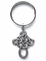 Cross Charm Key Chain or Zipper Pull With Celtic Knot Cross Charm - £8.19 GBP