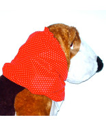 Dog Snood Red White Mini Dot Cotton Cavalier King Charles Spaniel Puppy ... - £8.66 GBP