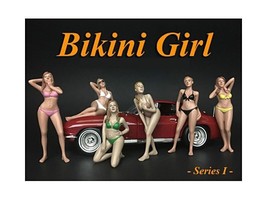 Bikini Calendar Girls Series I 6 piece Figurine Set for 1/24 Scale Models by Am - £56.50 GBP