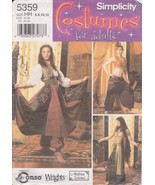 Simplicity 5359 GYPSY BELLY DANCER COSTUMES 6-8-10-12  - £26.73 GBP
