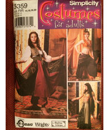 Simplicity 5359 GYPSY BELLY DANCER COSTUMES 14-16-18-20  - £22.01 GBP