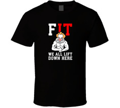 We All Lift Down Here Gym It Movie Clown Pennywise funny logo T-Shirt te... - $22.04+
