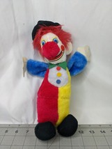 Clown Plush Doll 11 Inch Color Block A-1 Novelty 1984 Stuffed Animal Toy - $24.95