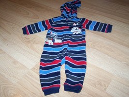 Infant Size 3-6 Months Jumping Beans Hooded Fleece One-Piece Winter Romper Dogs - £9.61 GBP