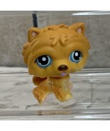 Hasbro Littlest Pet Shop LPS #117 Chow Dog Brown Gold Blue Eyes - £7.80 GBP