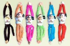 ARKANSAS Plush Stuffed Animal Toy wholesale Hanging Monkey 18&quot; Lot of 6 - £37.88 GBP