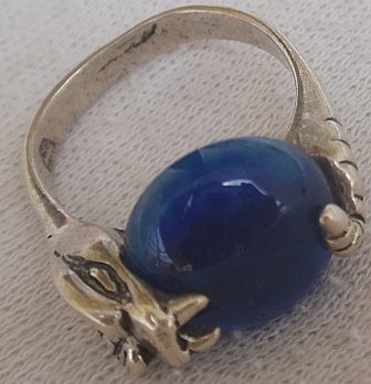 Blue snake ring