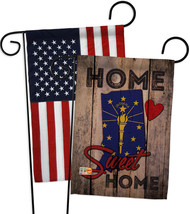 State Indiana Home Sweet Home - Impressions Decorative USA - Applique Garden Fla - £24.75 GBP