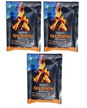3 Pack of InstaFire Survival &amp; Emergency Fire Starter Tinder in Mylar Pouch - £3.74 GBP