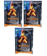 3 Pack of InstaFire Survival &amp; Emergency Fire Starter Tinder in Mylar Pouch - $4.67