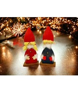 Bo-Strom Santa Mrs Claus Vintage Swedish Gnomes Wooden  Girl Boy Christm... - £85.82 GBP