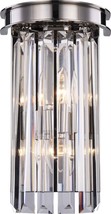 Wall Sconce SYDNEY Traditional Antique 2-Light Crystal Polished Nickel Steel - £151.54 GBP