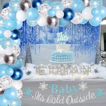 Baby ItS Cold Outside Party Decorations Frozen Theme Baby Shower Supplies Snowfl - £28.46 GBP