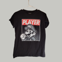 Mario Brothers Mens Shirt Small Black Short Sleeve Game Player Tee Casual  - £10.91 GBP