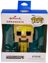 Funko POP! Minecraft ~ Steve Gold Armor ~ Hallmark Christmas Ornament Un... - £10.96 GBP