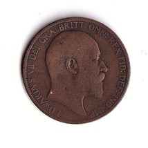 1902 British One Penny UK Circulated Great Britain England - $130.07 MXN