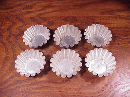 Lot of 6 Used Round Metal Tart Molds with Fluted Edges, 2 3/4 inch diameter - £5.11 GBP