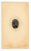 CIRCA 1860&#39;S Paper Framed TINTYPE Handsome Man Shenandoah Beard Williamsport, PA - £14.49 GBP