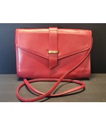 Vintage Yves Saint Laurent Red Leather Crossbody Bag - £346.54 GBP