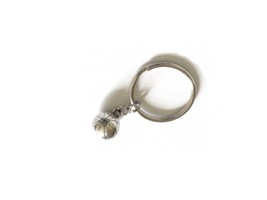 Silver Basketball Pendant Key Chain or Zipper Pull Charm - £7.99 GBP