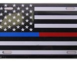 AES USA Police First Responders Fire Dept. Red/Blue Line 6&quot;x12&quot; License ... - £5.43 GBP