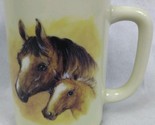 Vintage Otagiri Stoneware Horse and Foal Coffee Mug Japan Retro  - £14.07 GBP