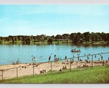 Lake MacBride Swimming Beach Iowa City IA UNP Unused Chrome Postcard A14 - $3.58