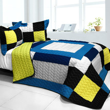 [Our Little World] 3PC Vermicelli - Quilted Patchwork Quilt Set (Full/Queen Size - $101.99