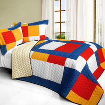 [Rock Paper Scissors] 3PC Vermicelli - Quilted Patchwork Quilt Set (Full/Queen S - £79.74 GBP