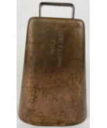 Vintage Copper 6&quot; l Cow Bell - 6&quot; x 5&quot; x 3&quot; Patina Copper Patina - Yreka... - $919.17 MXN
