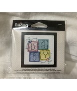 Bucilla Counted Cross Stitch Kit Tiny 3” Baby Blocks Picture Frame Inc. NIP - $5.46 CAD