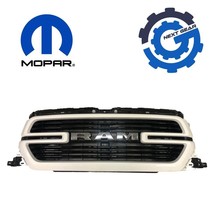 New OEM Mopar Grille Grill 2019 2020 2021 2022 2023 Ram 1500 White Glossy - £430.09 GBP