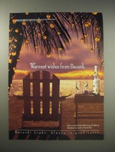 1990 Bacardi Rum Ad - Warmest wishes from Bacardi - £13.89 GBP