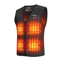 KEMIMOTO Motorcycle Heated Vest Men&#39;s Heated Vest With 8 Heating Zone USB Electr - £106.16 GBP