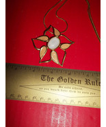 Women Jewelry Vintage Monet Sun Pendant Gold Chain Necklace Fashion Trea... - £27.45 GBP