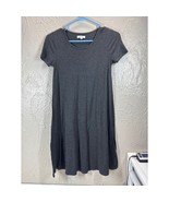 Madewell Swingy Tee Dress Gray Short Sleeve Scoop Neck Stretch Womens Si... - $46.19 CAD