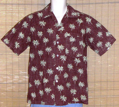 Malihini Hawaii Hawaiian Shirt 1965 Russet Brown Olive Reverse Pattern M... - $407.42 MXN