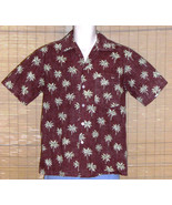 Malihini Hawaii Hawaiian Shirt 1965 Russet Brown Olive Reverse Pattern M... - $21.95