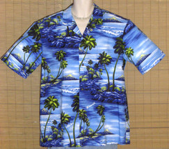 Royal Creations Hawaiian Shirt Blue Islands XL NWOT - £19.80 GBP