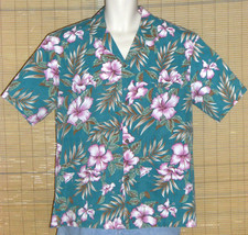 Royal Creations Hawaiian Shirt Green Pink XL - £15.94 GBP