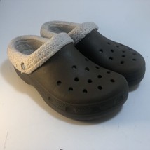Croc's Fleece Lined Dark Brown Clogs Slip On Comfort Shoes Men 7 Women 9 - $28.01